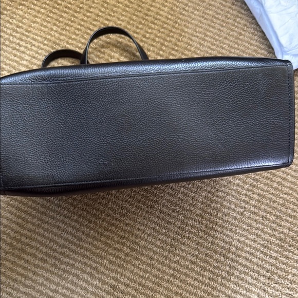 Tory Burch Black Structured Leather Tote - Picture 3 of 6